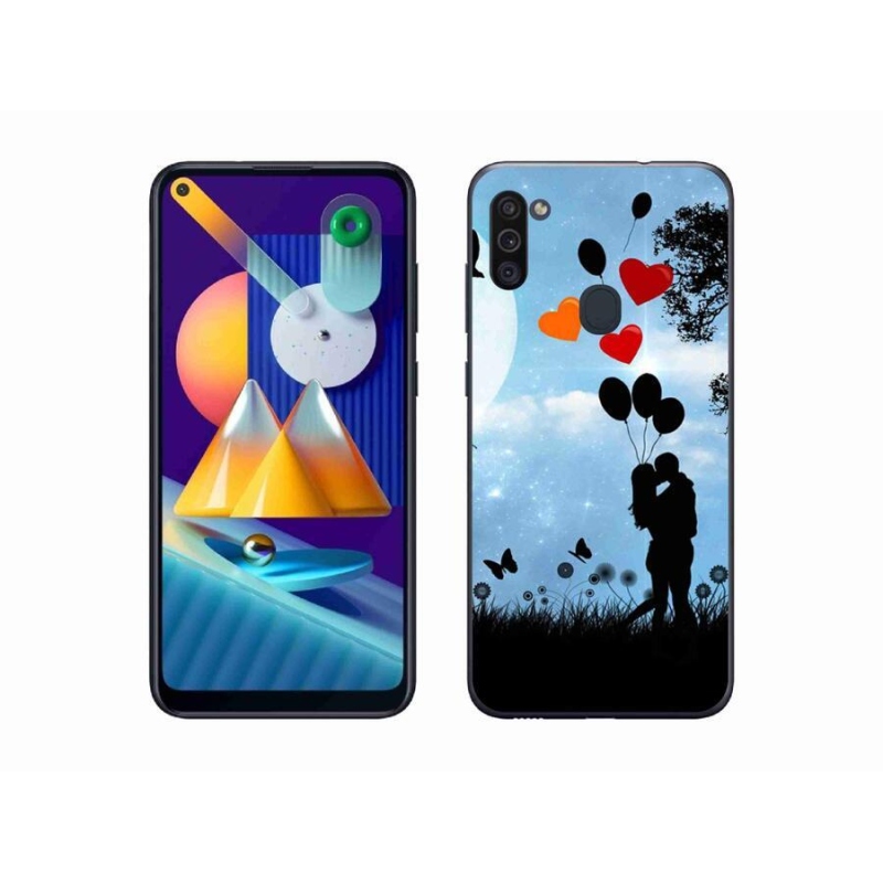 Gelový obal mmCase na mobil Samsung Galaxy M11 - zamilovaný pár