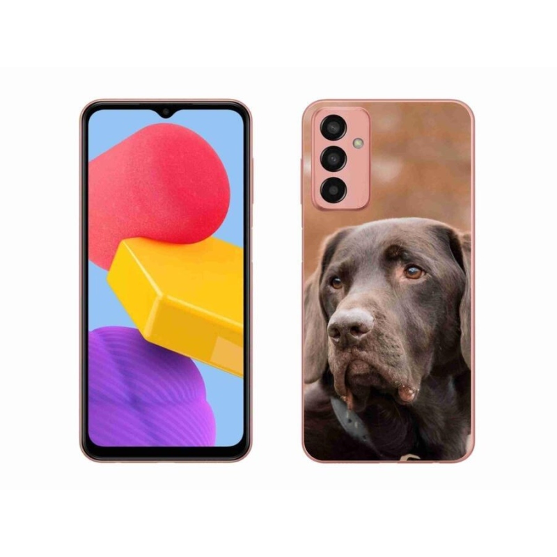 Gelový obal mmCase na mobil Samsung Galaxy M13 - hnědý labrador