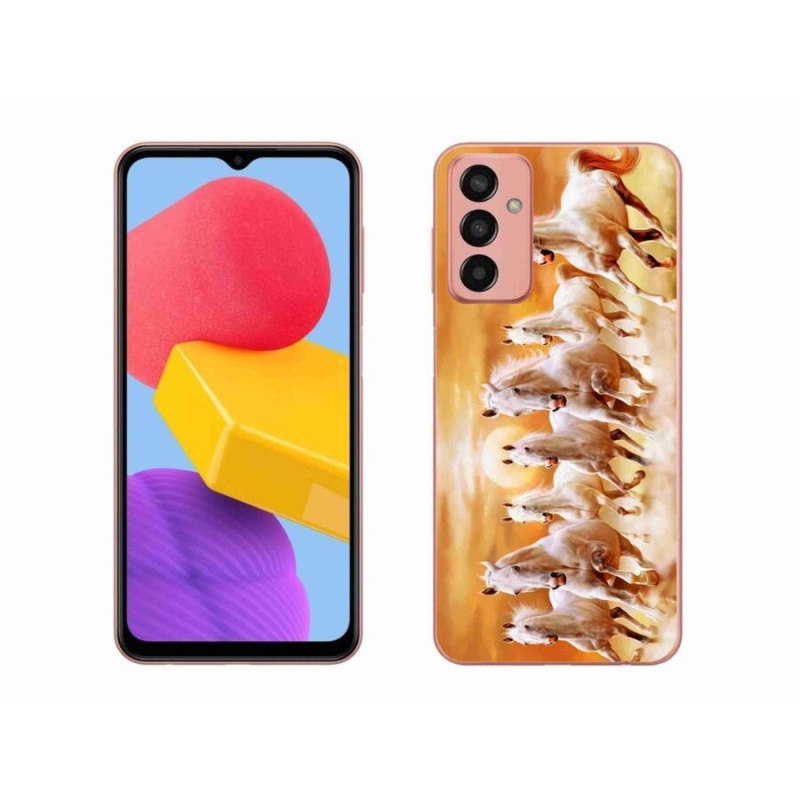 Gelový obal mmCase na mobil Samsung Galaxy M13 - koně 2