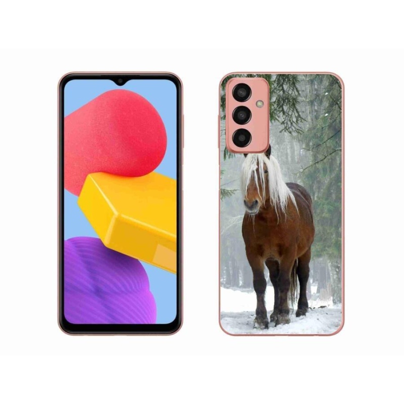 Gelový obal mmCase na mobil Samsung Galaxy M13 - kůň v lese