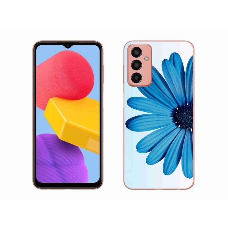 Gelový obal mmCase na mobil Samsung Galaxy M13 - modrá kopretina