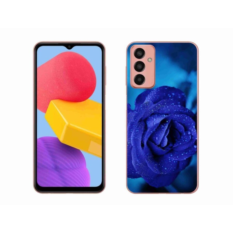 Gelový obal mmCase na mobil Samsung Galaxy M13 - modrá růže