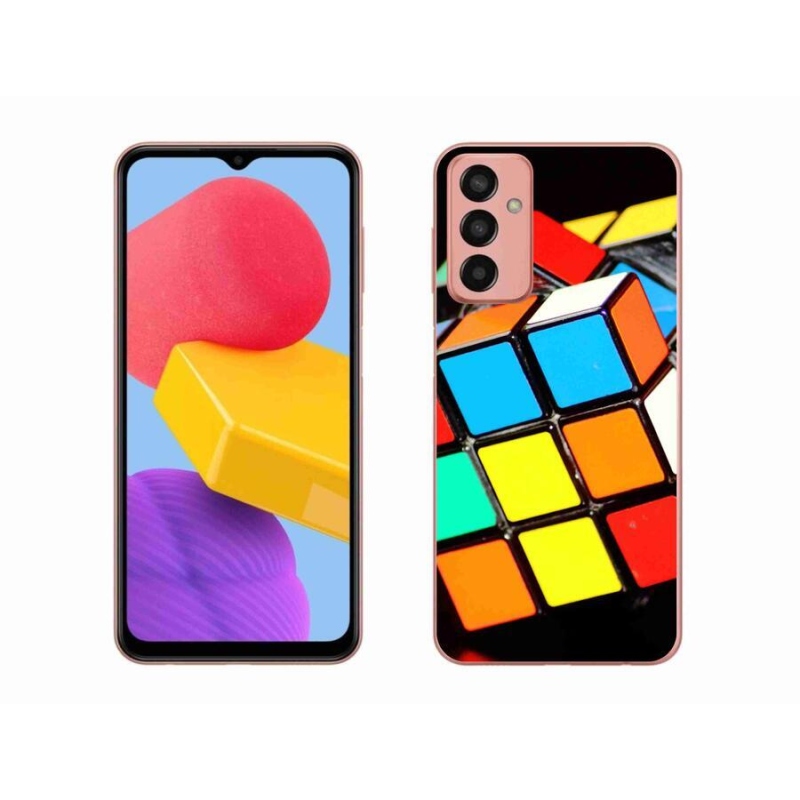 Gelový obal mmCase na mobil Samsung Galaxy M13 - rubikova kostka