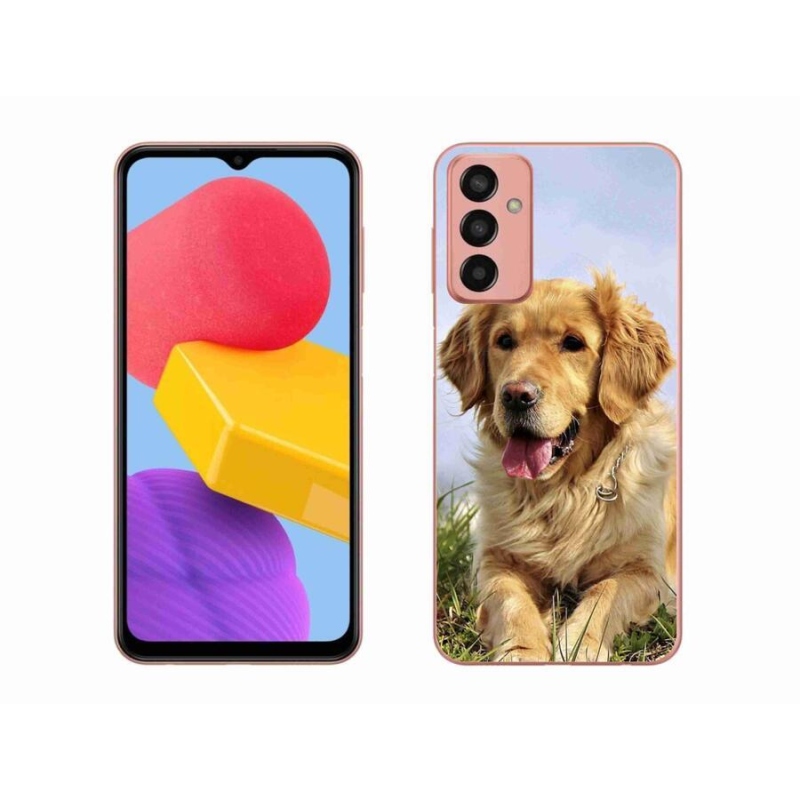 Gelový obal mmCase na mobil Samsung Galaxy M13 - zlatý retrívr
