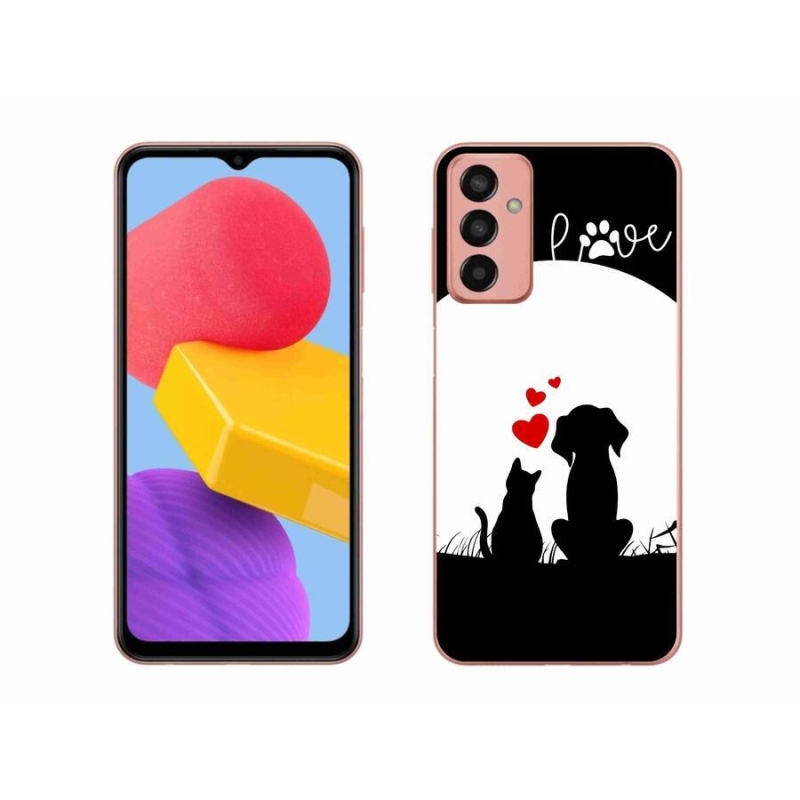 Gelový obal mmCase na mobil Samsung Galaxy M13 - zvířecí láska