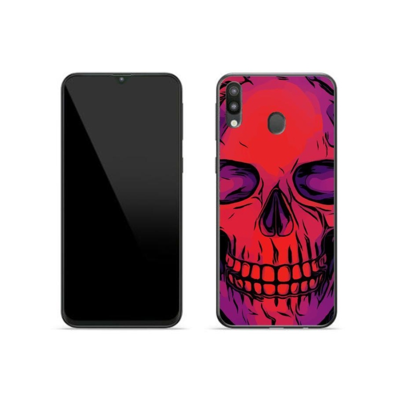 Gelový obal mmCase na mobil Samsung Galaxy M20 - lebka