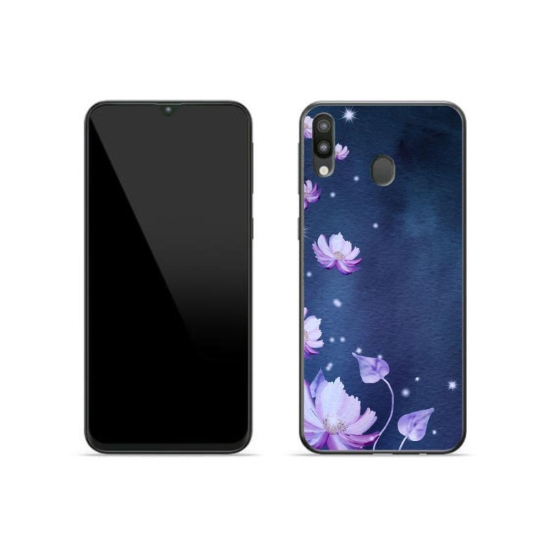 Gelový obal mmCase na mobil Samsung Galaxy M20 - padající květy