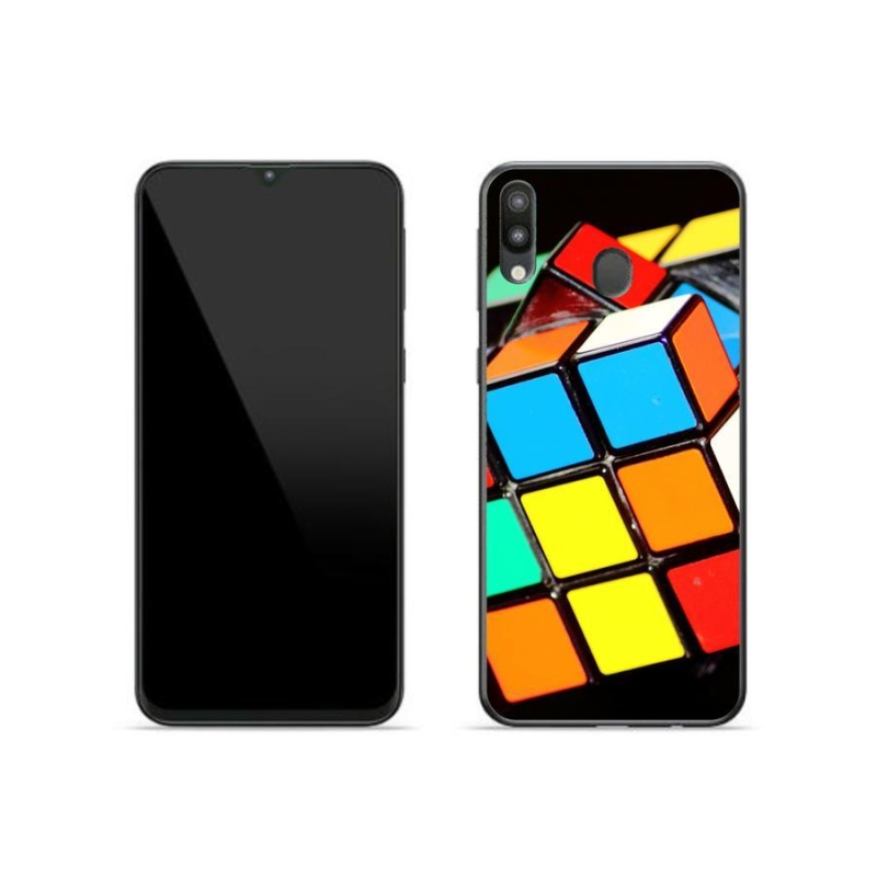 Gelový obal mmCase na mobil Samsung Galaxy M20 - rubikova kostka