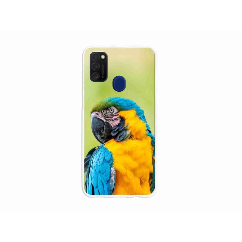Gelový obal mmCase na mobil Samsung Galaxy M21 - papoušek ara 2
