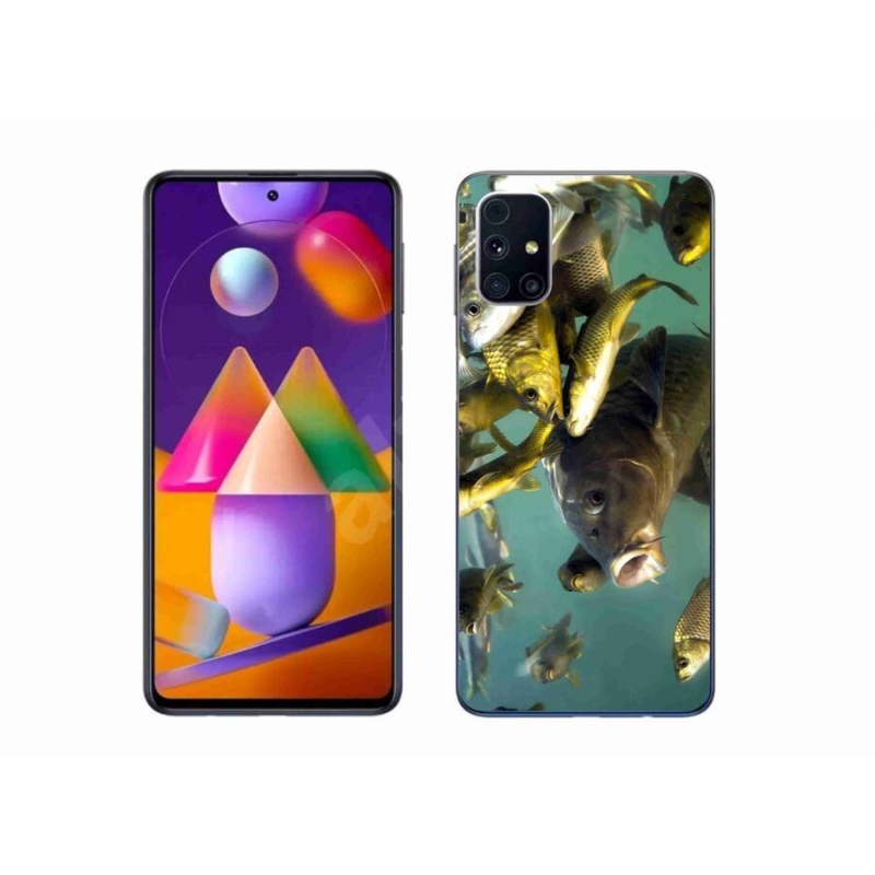 Gelový obal mmCase na mobil Samsung Galaxy M31s - hejno ryb