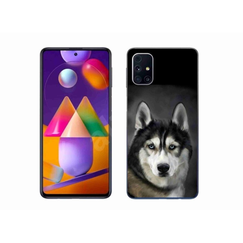Gelový obal mmCase na mobil Samsung Galaxy M31s - husky