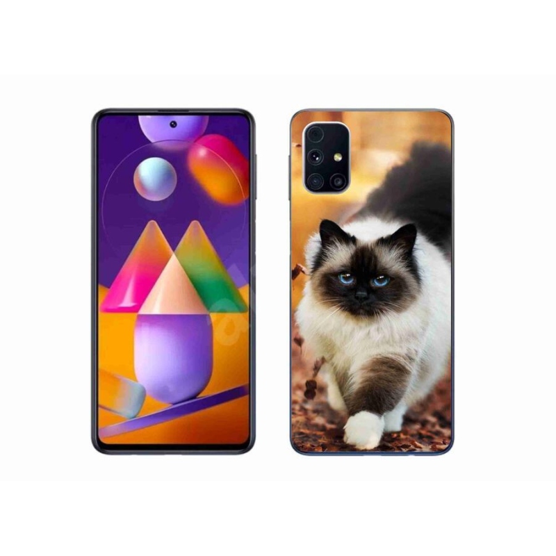 Gelový obal mmCase na mobil Samsung Galaxy M31s - kočka 1