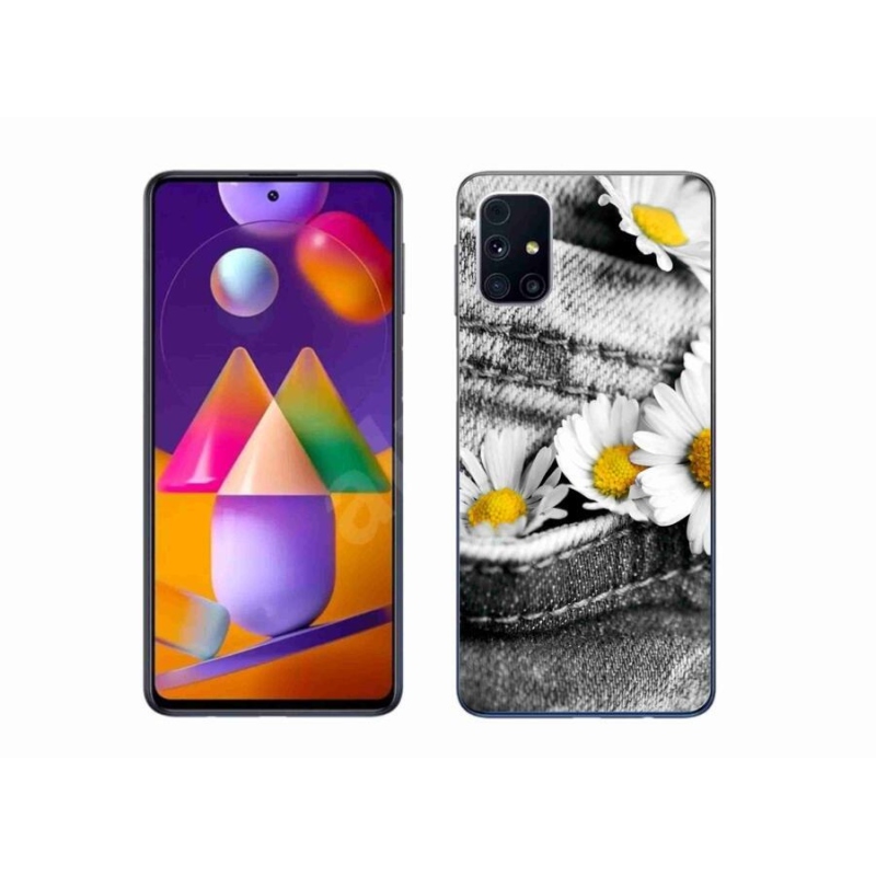 Gelový obal mmCase na mobil Samsung Galaxy M31s - kopretiny