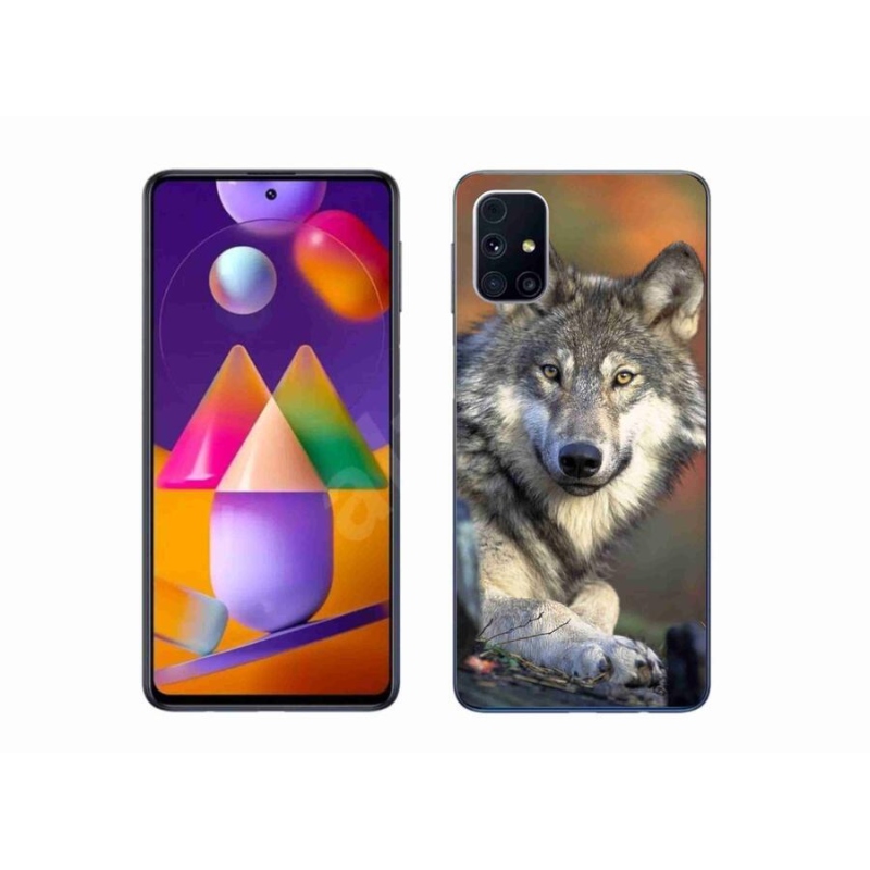 Gelový obal mmCase na mobil Samsung Galaxy M31s - vlk