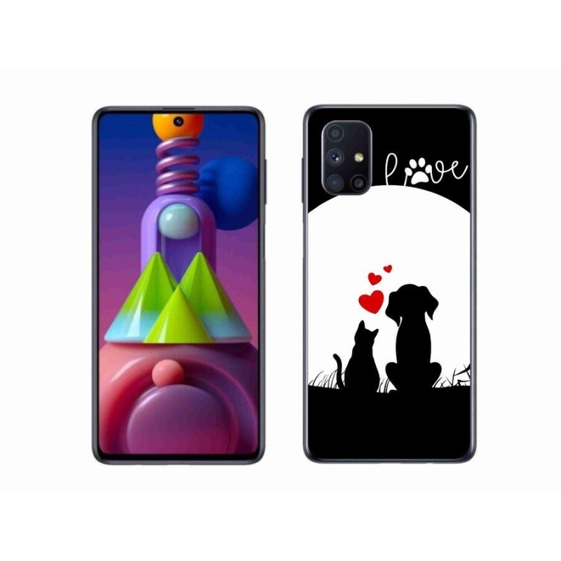 Gelový obal mmCase na mobil Samsung Galaxy M51 - zvířecí láska