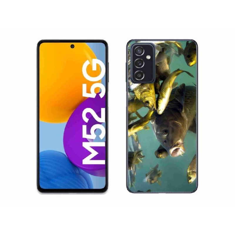 Gelový obal mmCase na mobil Samsung Galaxy M52 5G - hejno ryb
