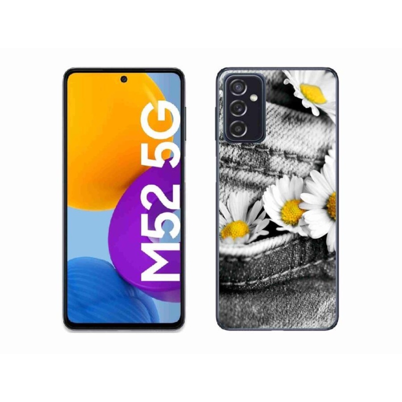 Gelový obal mmCase na mobil Samsung Galaxy M52 5G - kopretiny