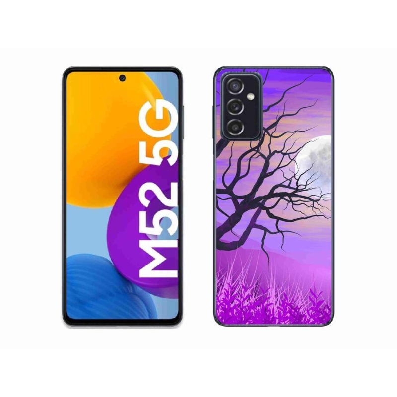 Gelový obal mmCase na mobil Samsung Galaxy M52 5G - kreslený opadaný strom