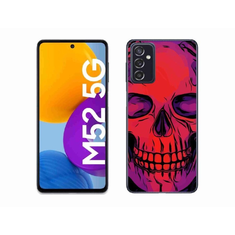 Gelový obal mmCase na mobil Samsung Galaxy M52 5G - lebka