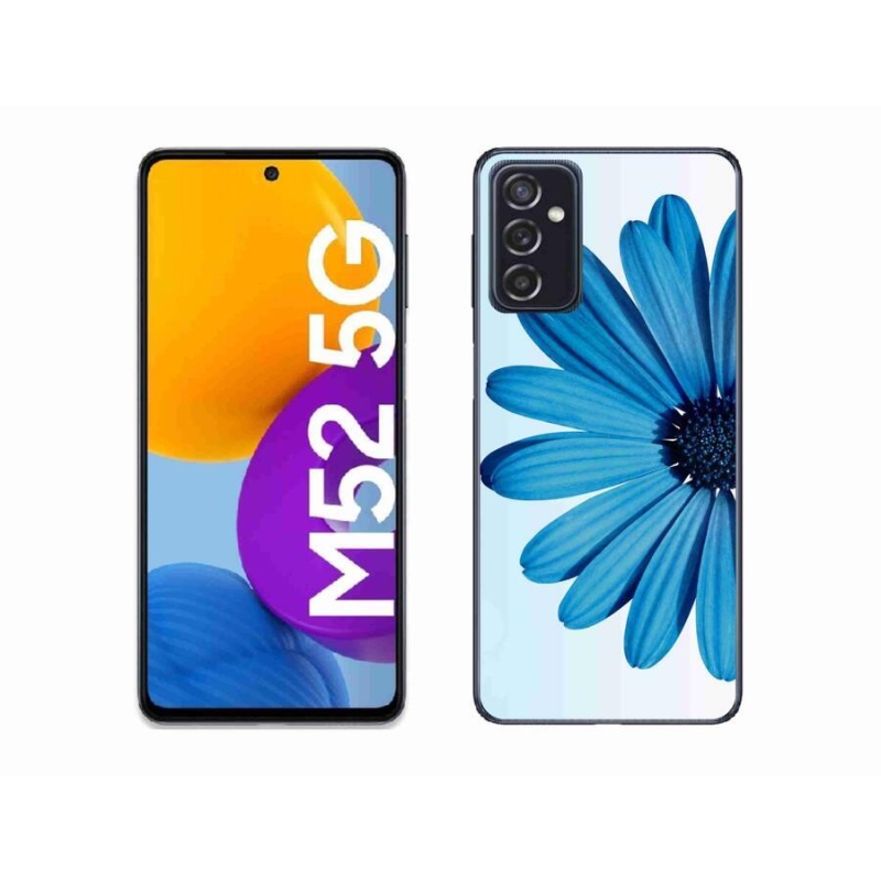 Gelový obal mmCase na mobil Samsung Galaxy M52 5G - modrá kopretina