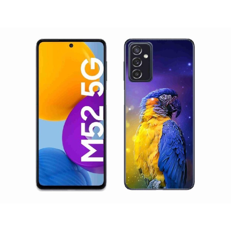 Gelový obal mmCase na mobil Samsung Galaxy M52 5G - papoušek ara 1