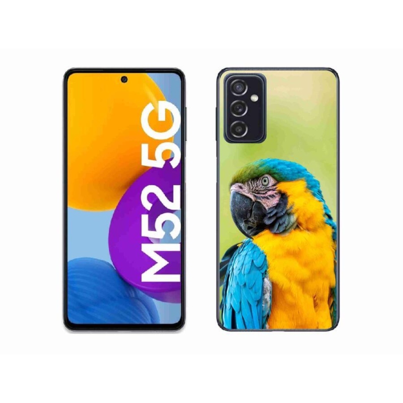 Gelový obal mmCase na mobil Samsung Galaxy M52 5G - papoušek ara 2
