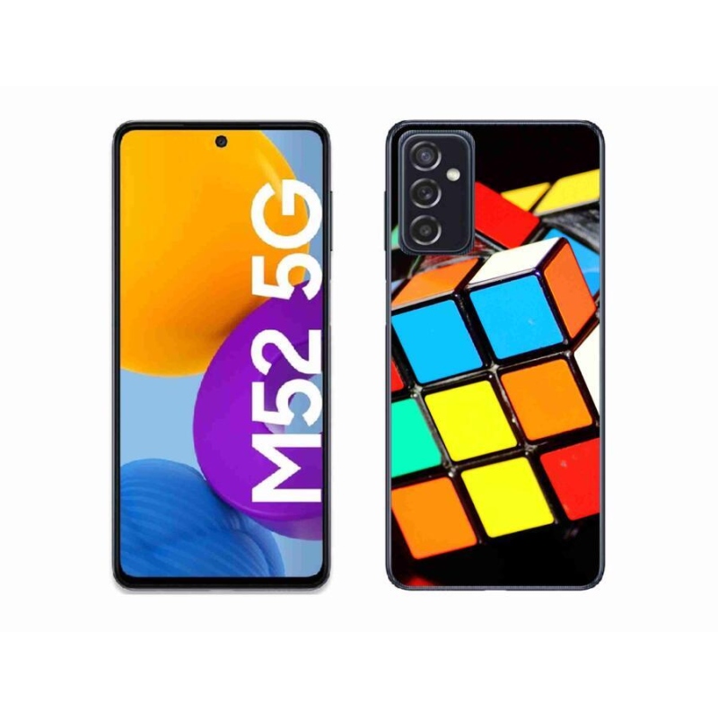 Gelový obal mmCase na mobil Samsung Galaxy M52 5G - rubikova kostka