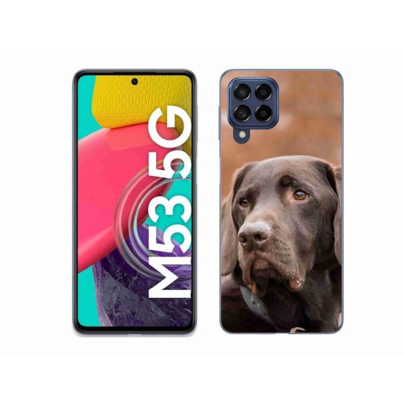 Gelový obal mmCase na mobil Samsung Galaxy M53 5G - hnědý labrador