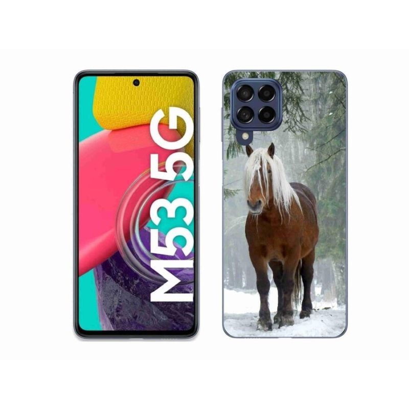 Gelový obal mmCase na mobil Samsung Galaxy M53 5G - kůň v lese