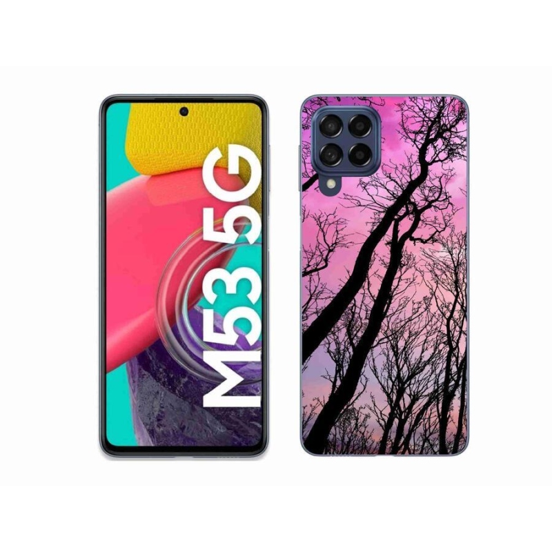 Gelový obal mmCase na mobil Samsung Galaxy M53 5G - opadané stromy