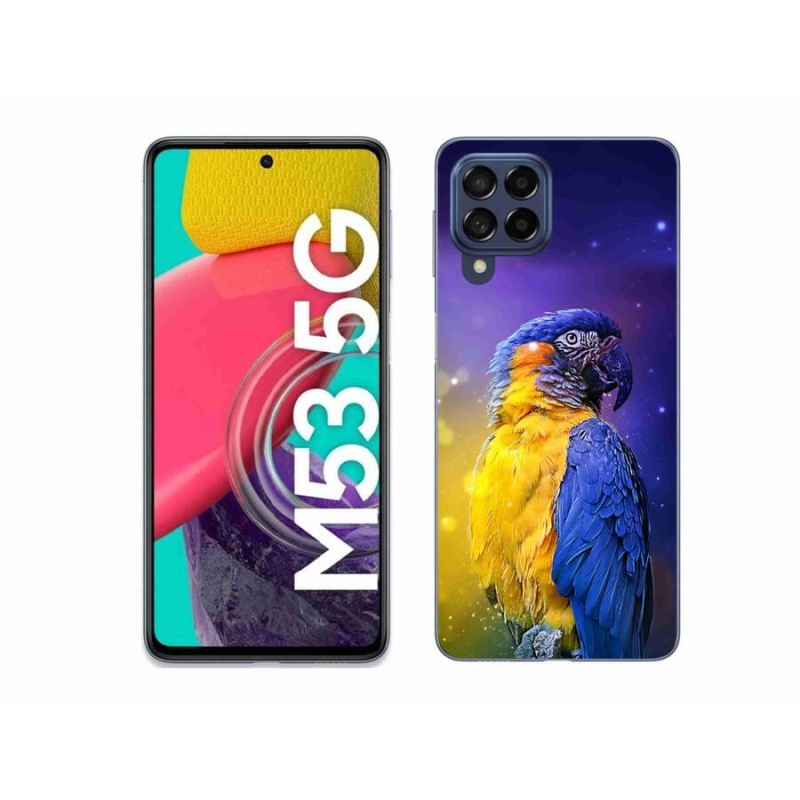 Gelový obal mmCase na mobil Samsung Galaxy M53 5G - papoušek ara 1