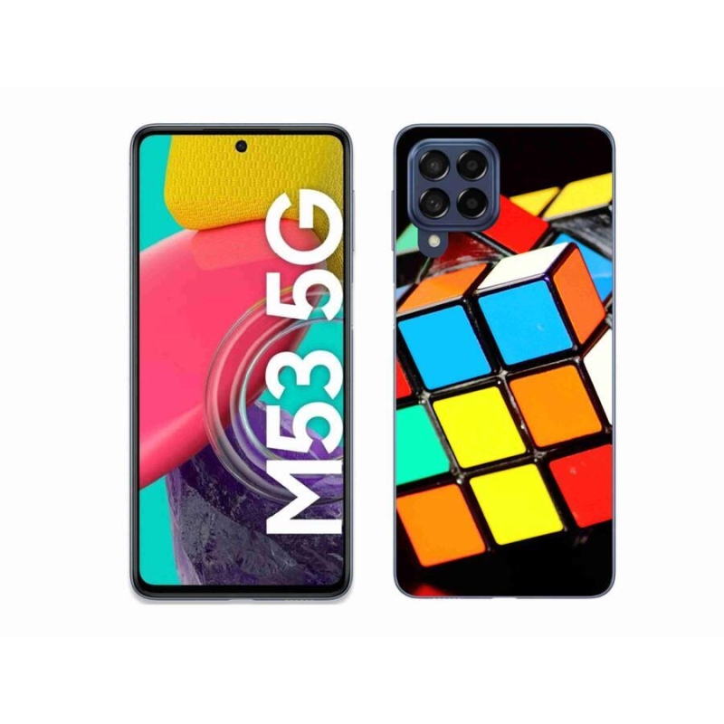 Gelový obal mmCase na mobil Samsung Galaxy M53 5G - rubikova kostka