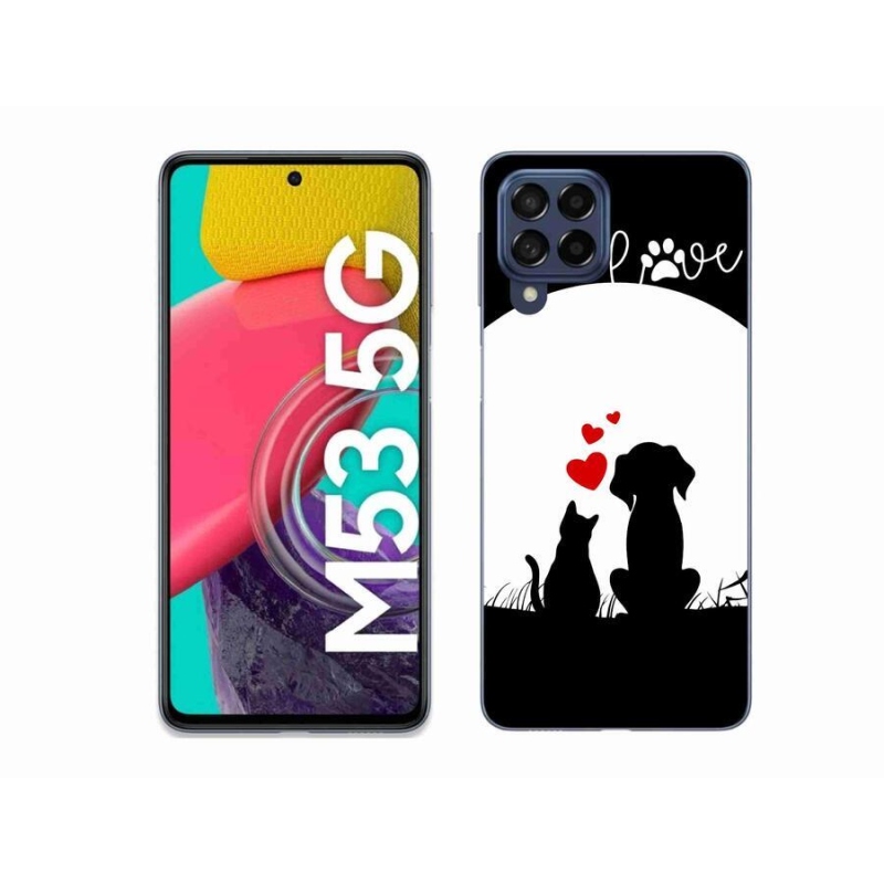 Gelový obal mmCase na mobil Samsung Galaxy M53 5G - zvířecí láska