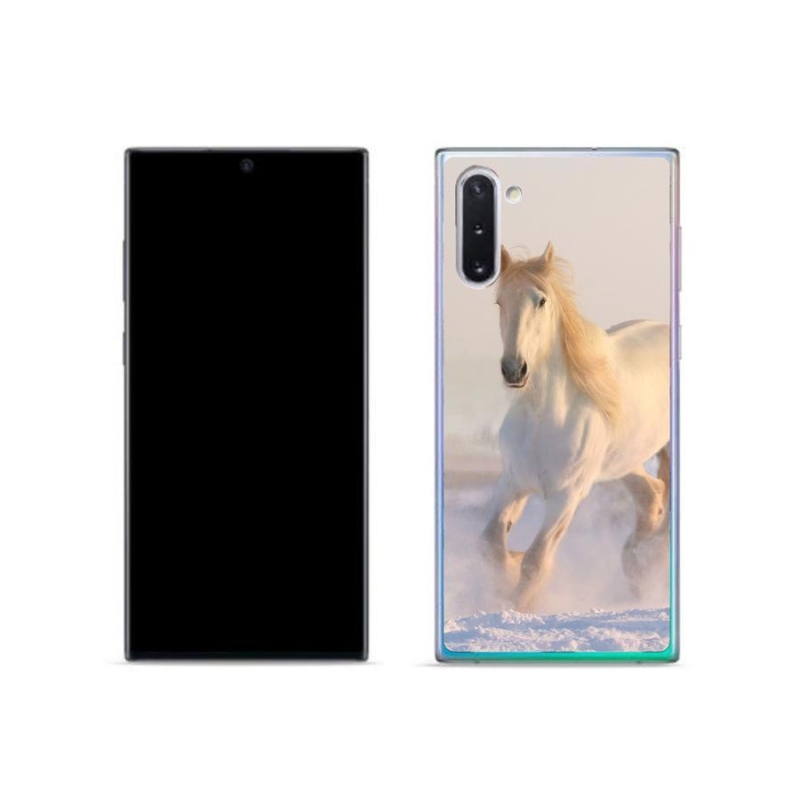 Gelový obal mmCase na mobil Samsung Galaxy Note 10 - kůň ve sněhu