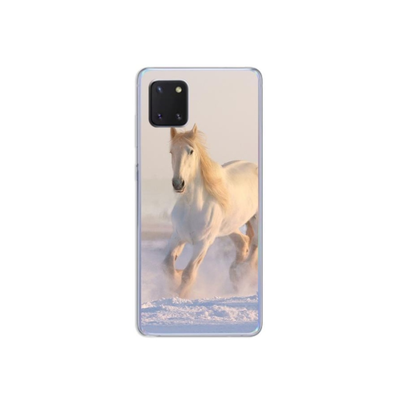 Gelový obal mmCase na mobil Samsung Galaxy Note 10 Lite - kůň ve sněhu