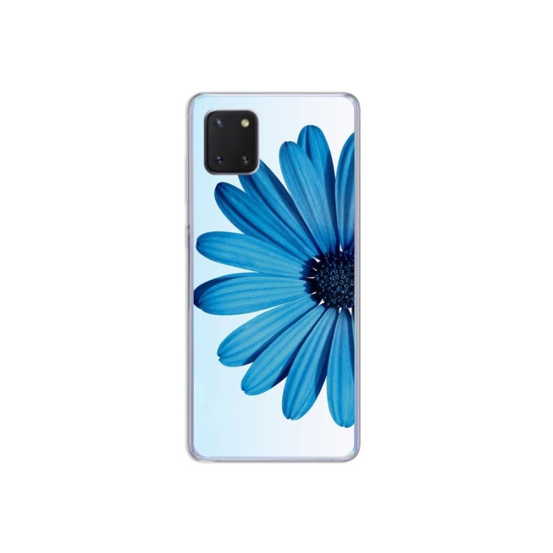 Gelový obal mmCase na mobil Samsung Galaxy Note 10 Lite - modrá kopretina