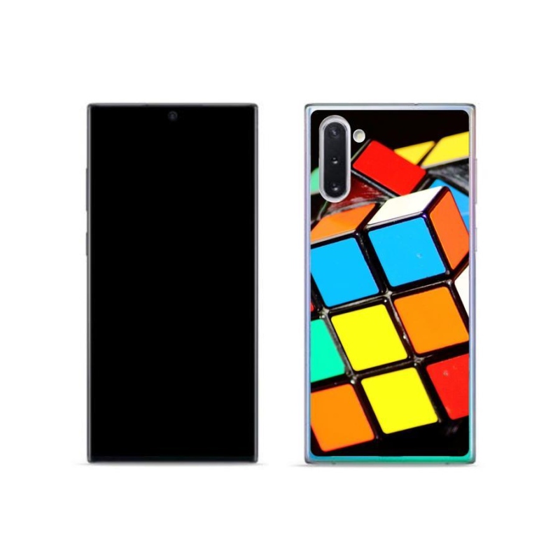 Gelový obal mmCase na mobil Samsung Galaxy Note 10 - rubikova kostka