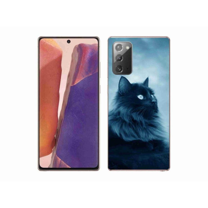 Gelový obal mmCase na mobil Samsung Galaxy Note 20/Note 20 5G - černá kočka 1