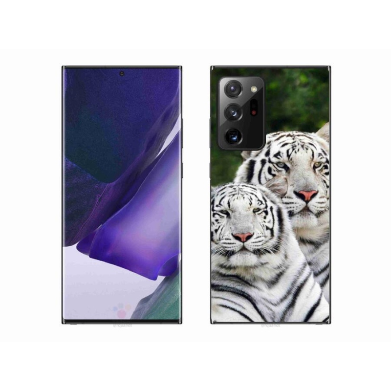 Gelový obal mmCase na mobil Samsung Galaxy Note 20 Ultra - bílí tygři