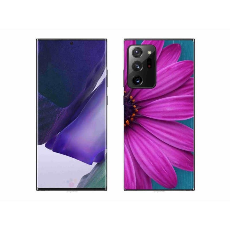 Gelový obal mmCase na mobil Samsung Galaxy Note 20 Ultra - fialová kopretina
