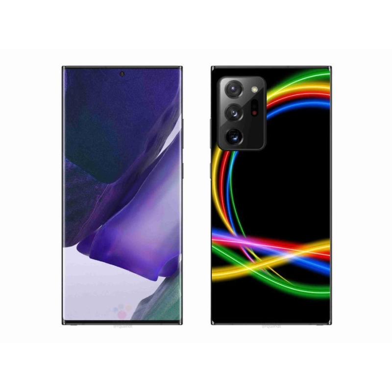 Gelový obal mmCase na mobil Samsung Galaxy Note 20 Ultra - neonové kruhy