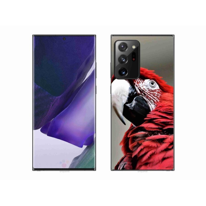 Gelový obal mmCase na mobil Samsung Galaxy Note 20 Ultra - papoušek ara červený