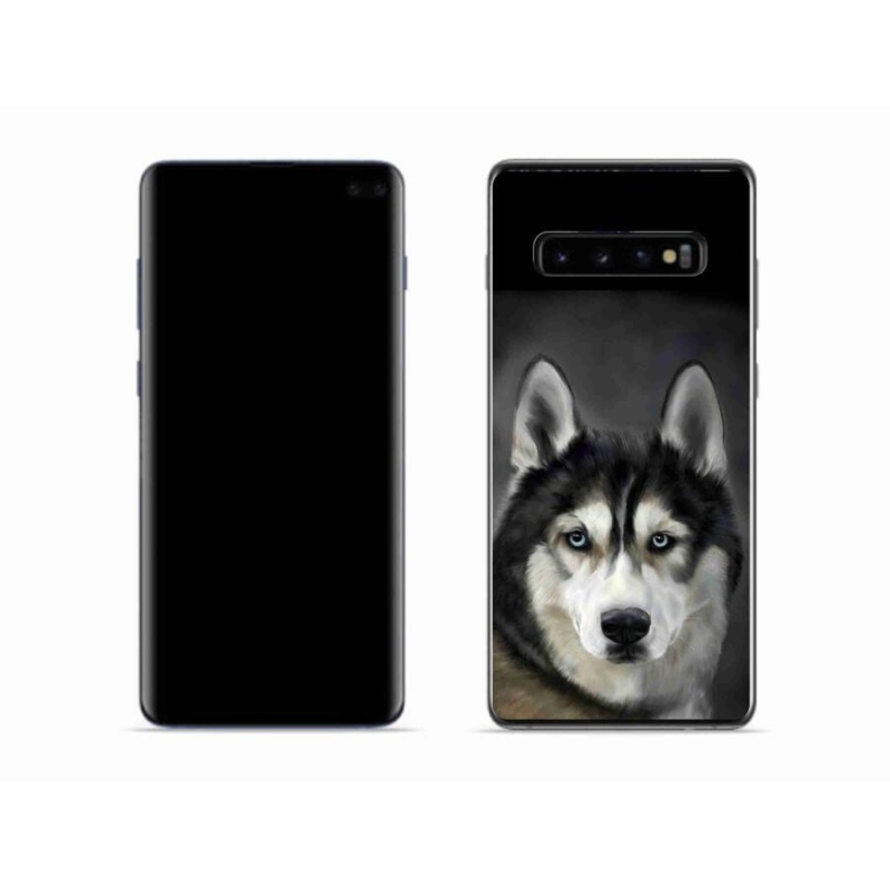 Gelový obal mmCase na mobil Samsung Galaxy S10 - husky
