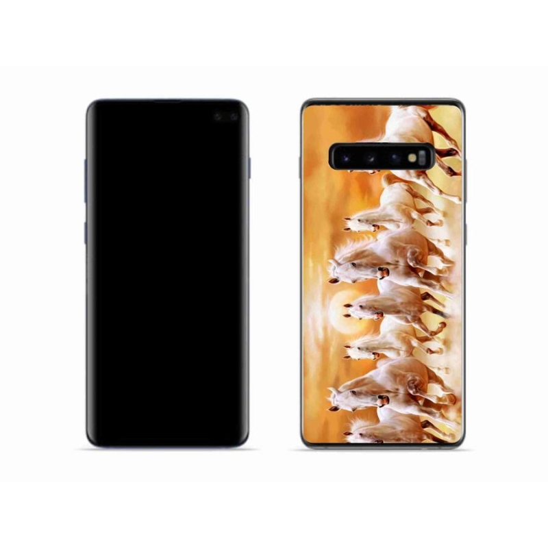 Gelový obal mmCase na mobil Samsung Galaxy S10 - koně 2