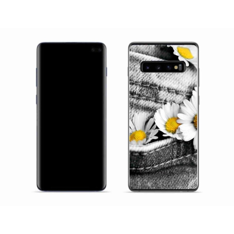 Gelový obal mmCase na mobil Samsung Galaxy S10 - kopretiny
