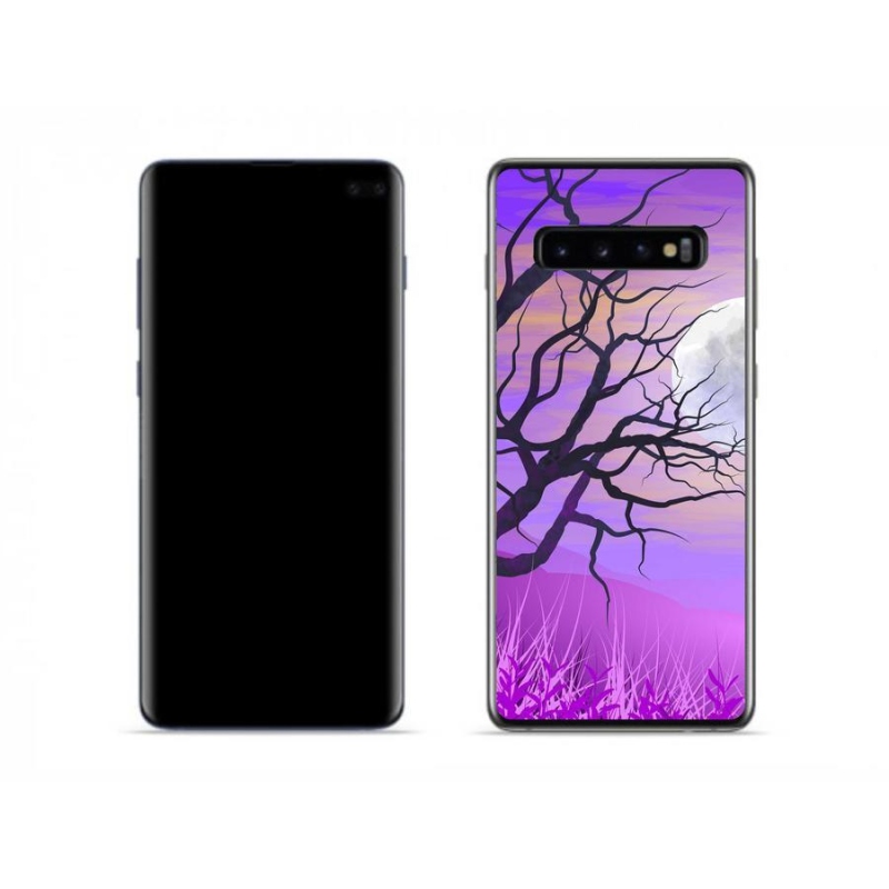Gelový obal mmCase na mobil Samsung Galaxy S10 - kreslený opadaný strom