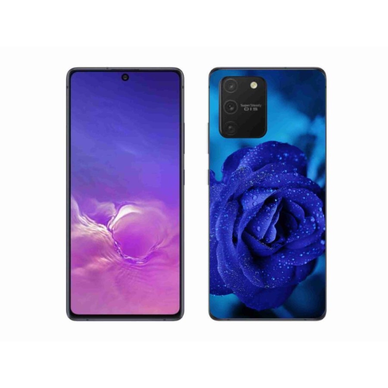 Gelový obal mmCase na mobil Samsung Galaxy S10 Lite - modrá růže