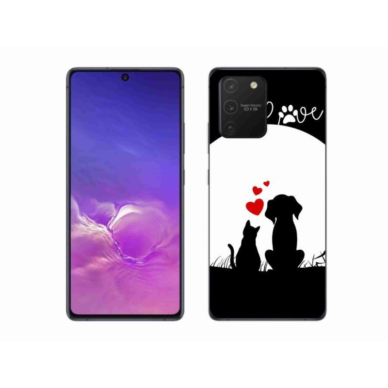 Gelový obal mmCase na mobil Samsung Galaxy S10 Lite - zvířecí láska