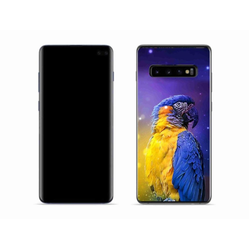 Gelový obal mmCase na mobil Samsung Galaxy S10 - papoušek ara 1