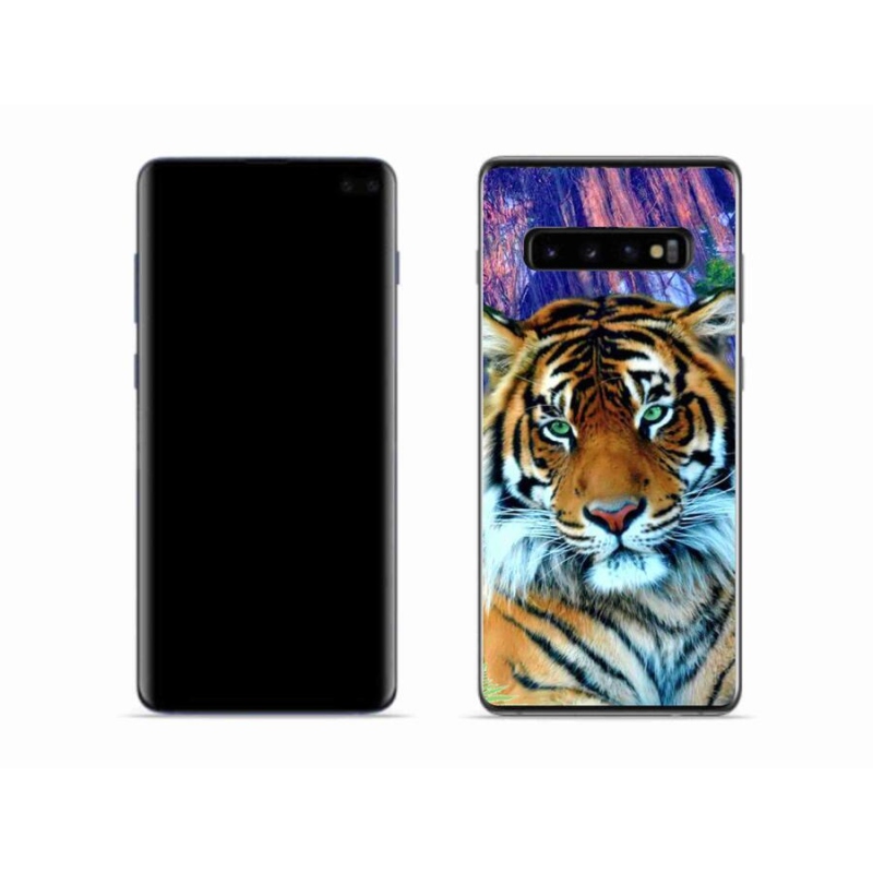 Gelový obal mmCase na mobil Samsung Galaxy S10 - tygr